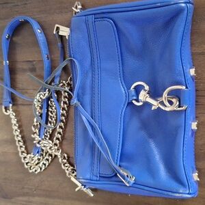 Rebecca Minkoff Blue Leather Chain Strap Bag